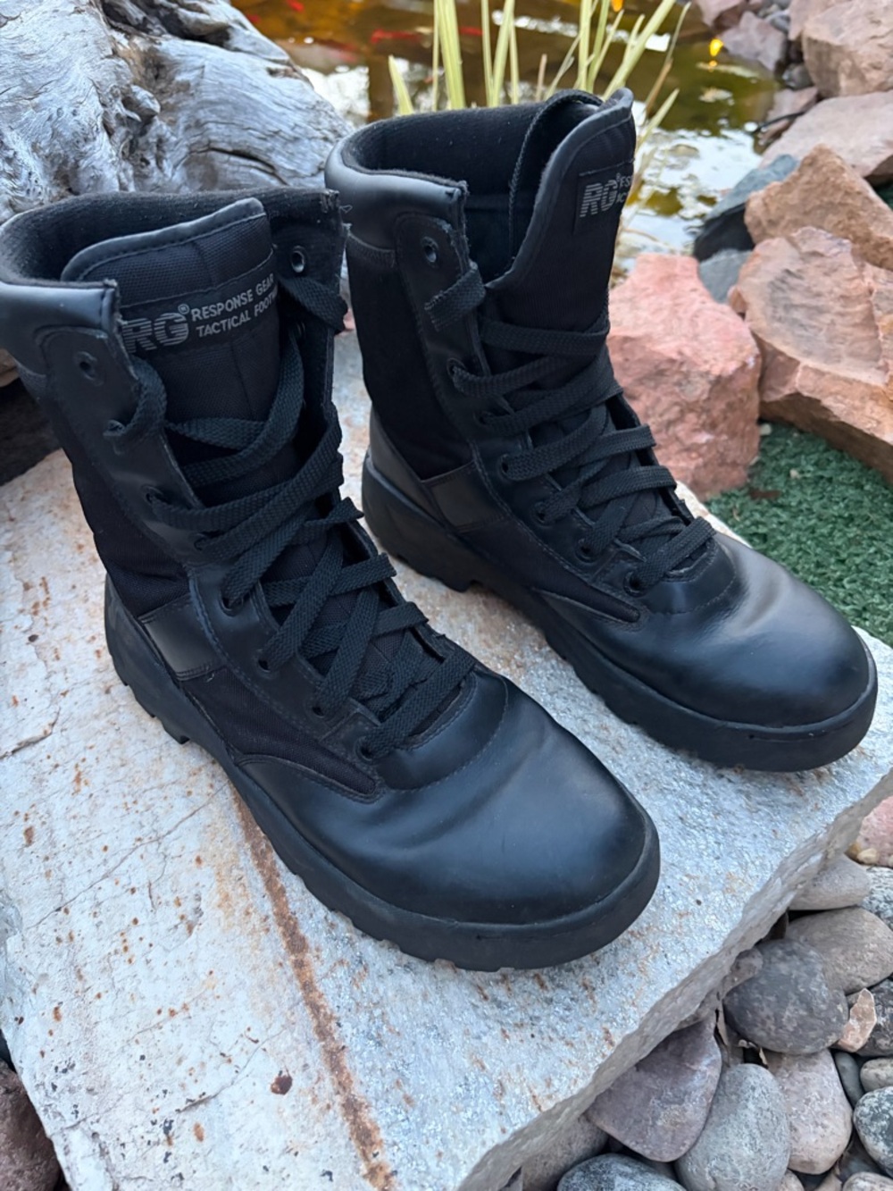 Response Gear Tactical Boots Mens 10.5 Black Duty Work Police Security 1001